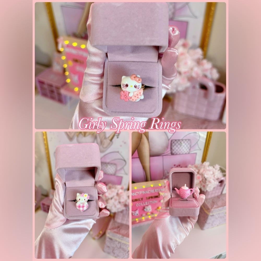 Handmade Girly Spring Ring